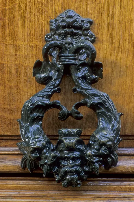 Gerahmter Druck : Klopfgeschloss. Gerahmter Druck : Klopfgeschloss.