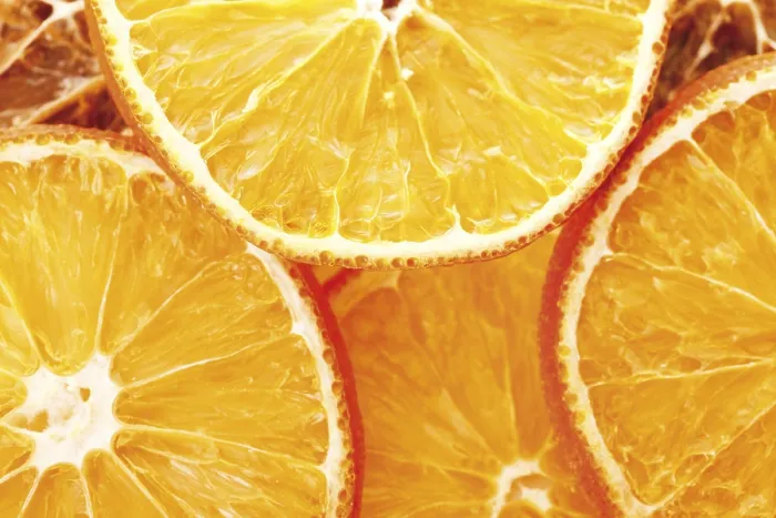 Gerahmter Druck : Getrocknete Orangenscheiben