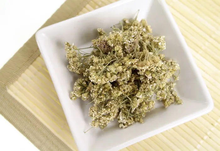 Gerahmter Druck : Getrockneter Yarrow für Tee. Gerahmter Druck : Getrockneter Yarrow für Tee.