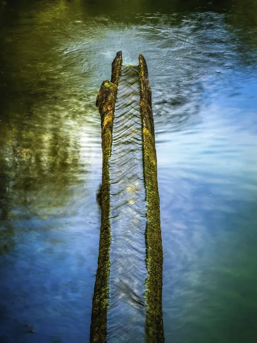 Gerahmter Druck : Wasser aus einem Quell tritt in ein See. Gerahmter Druck : Wasser aus einem Quell tritt in ein See.