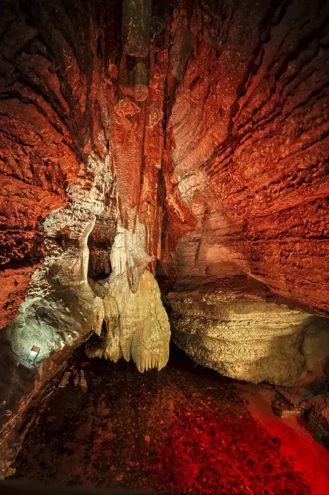 Gerahmter Druck : Höhlensinterhöhle, Erdmannshöhle