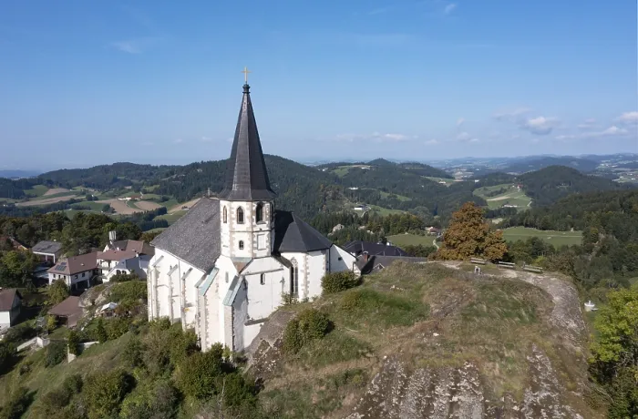 Gerahmter Druck : Bild eines Drohnen, Sankt Thomas am Blasenstein. Gerahmter Druck : Bild eines Drohnen, Sankt Thomas am Blasenstein.