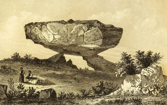 Gerahmter Druck : Druiden-Denkmal im County Cornwall Gerahmter Druck : Druiden-Denkmal im County Cornwall