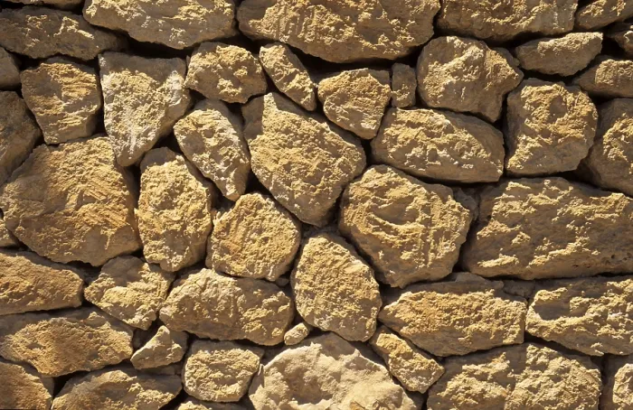Gerahmter Druck : Ein Detail einer Trockenmauer oder Steinmauer. Gerahmter Druck : Ein Detail einer Trockenmauer oder Steinmauer.