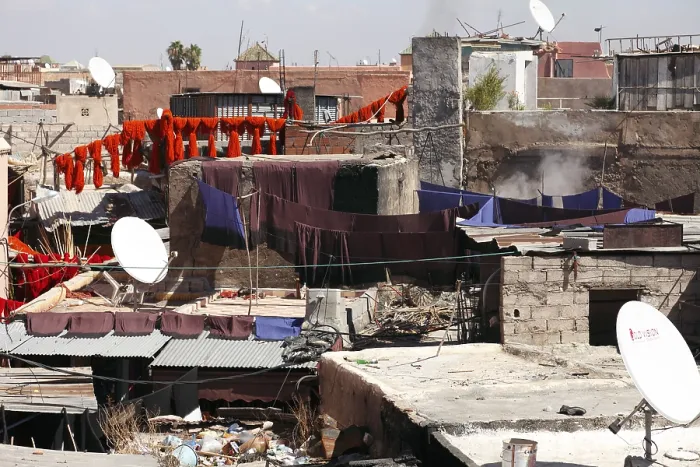 Gerahmter Druck : Im Teppichhändlermarkt in Marrakesch. Gerahmter Druck : Im Teppichhändlermarkt in Marrakesch.