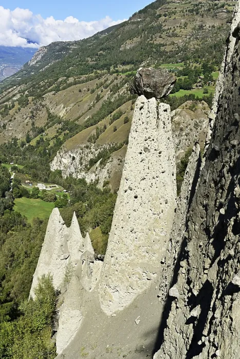 Gerahmter Druck : Erdfelsen von Euseigne, Val d'Herens Gerahmter Druck : Erdfelsen von Euseigne, Val d'Herens
