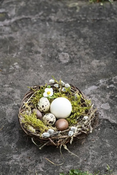 Gerahmter Druck : Ostern, Osterei, grauer Hintergrund. Gerahmter Druck : Ostern, Osterei, grauer Hintergrund.