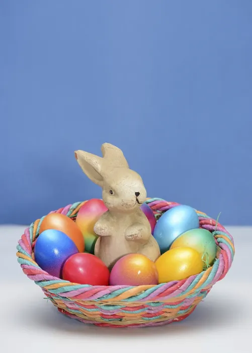 Gerahmter Druck : Osterei, Eier, Ostern, Osterkorb Gerahmter Druck : Osterei, Eier, Ostern, Osterkorb