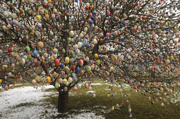 Gerahmter Druck : Oster-Ei-Baum, Deutschland Gerahmter Druck : Oster-Ei-Baum, Deutschland
