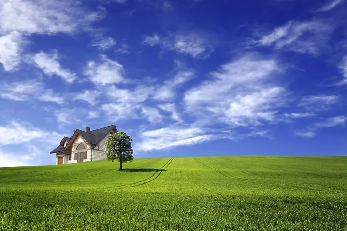 Gerahmter Druck : Öko-Landschaft Gerahmter Druck : Öko-Landschaft