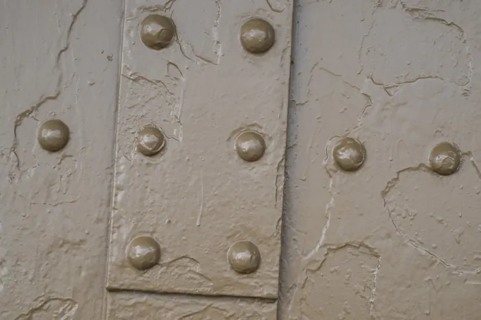 Gerahmter Druck : Turm der Eiffel, Schrauben, Nahansicht. Gerahmter Druck : Turm der Eiffel, Schrauben, Nahansicht.