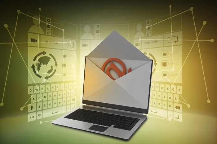Gerahmter Druck : E-Mail und Laptop Gerahmter Druck : E-Mail und Laptop
