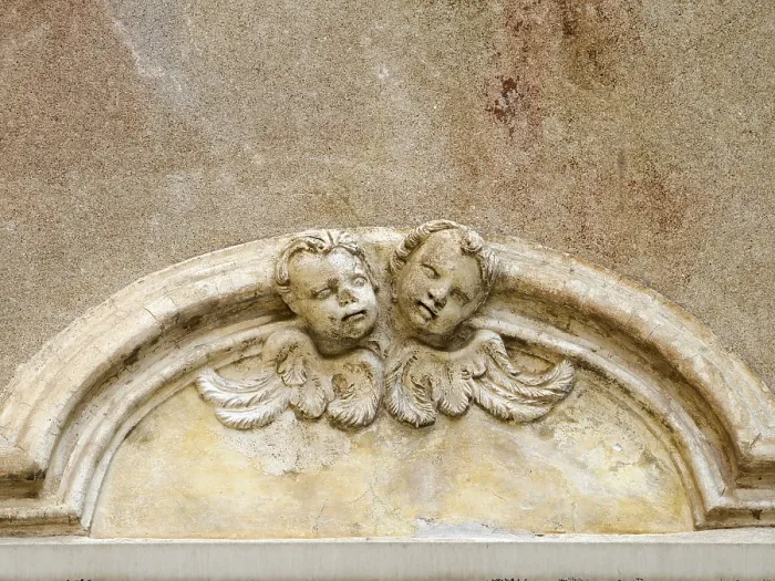 Gerahmter Druck : Engel an einer Hauswand Gerahmter Druck : Engel an einer Hauswand