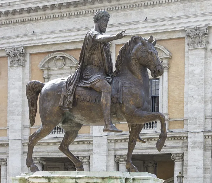 Gerahmter Druck : Reiterdenkmal des Marcus Aurelius Gerahmter Druck : Reiterdenkmal des Marcus Aurelius