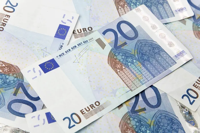 Gerahmter Druck : Zwanzig-Euro-Scheine Gerahmter Druck : Zwanzig-Euro-Scheine