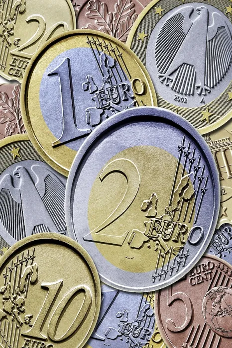 Gerahmter Druck : Europamünzen Gerahmter Druck : Europamünzen