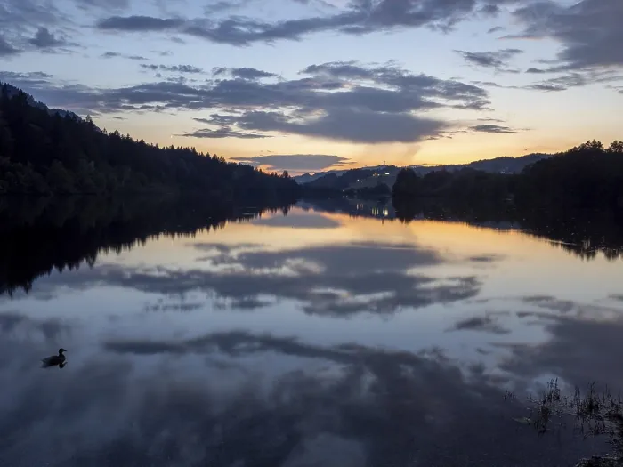 Gerahmter Druck : Abendatmosphäre nach Sonnenuntergang Gerahmter Druck : Abendatmosphäre nach Sonnenuntergang