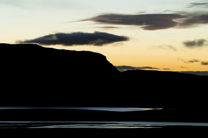 Gerahmter Druck : Abendatmosphäre, Veioivotn. Gerahmter Druck : Abendatmosphäre, Veioivotn.