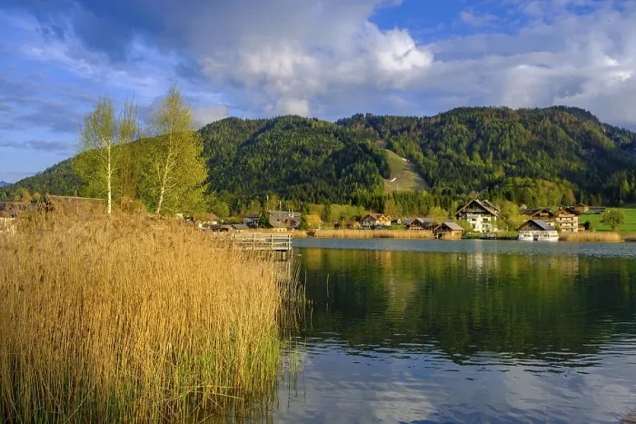Gerahmter Druck : Abendstimmung am Weißen See. Gerahmter Druck : Abendstimmung am Weißen See.