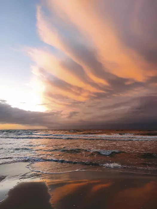 Gerahmter Druck : Abend am Meer. Gerahmter Druck : Abend am Meer.