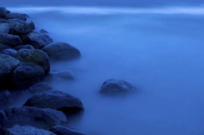 Gerahmter Druck : Abend am Meer, Eckernförde. Gerahmter Druck : Abend am Meer, Eckernförde.