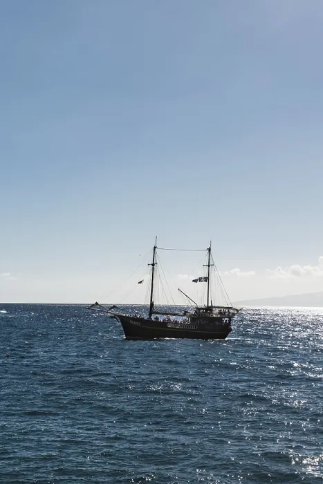 Gerahmter Druck : Ausflugsboot mit Piratennachen. Gerahmter Druck : Ausflugsboot mit Piratennachen.