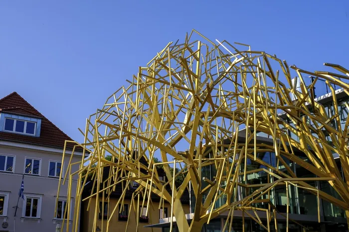 Gerahmter Druck : Austellungsgebäude im Bau. Gerahmter Druck : Austellungsgebäude im Bau.