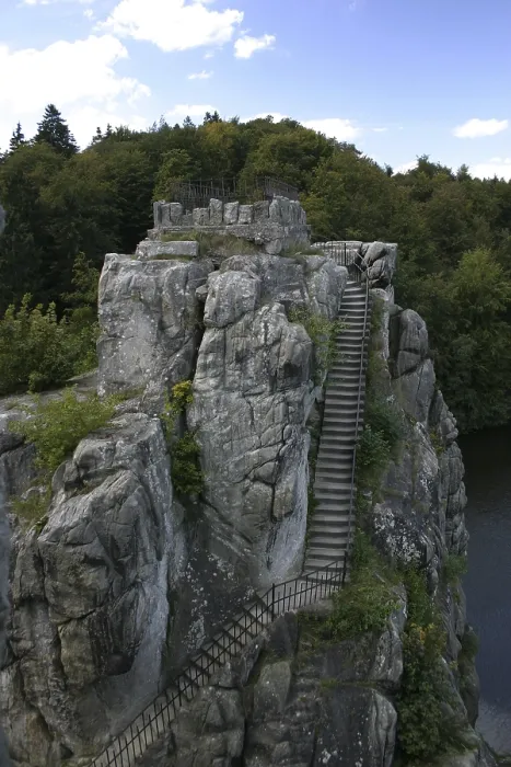 Gerahmter Druck : Die Externsteine im Lipperland.