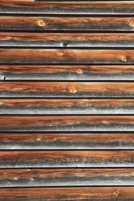 Gerahmter Druck : Fassadenverkleidung mit Holz, Bretter. Gerahmter Druck : Fassadenverkleidung mit Holz, Bretter.