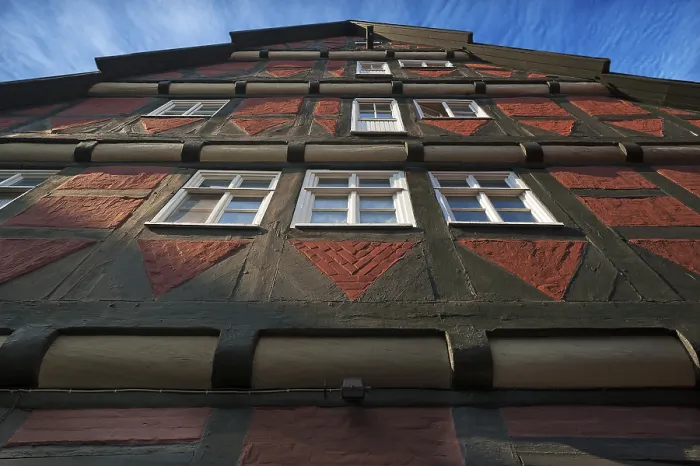 Gerahmter Druck : Fassade, altes Fachwerkhaus. Gerahmter Druck : Fassade, altes Fachwerkhaus.