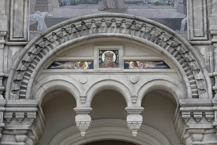 Gerahmter Druck : Detail am Fassaden, Russische Kapelle. Gerahmter Druck : Detail am Fassaden, Russische Kapelle.