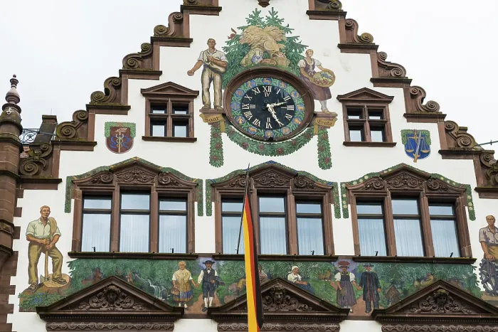 Gerahmter Druck : Fassade des Rathauses, Wolfach.