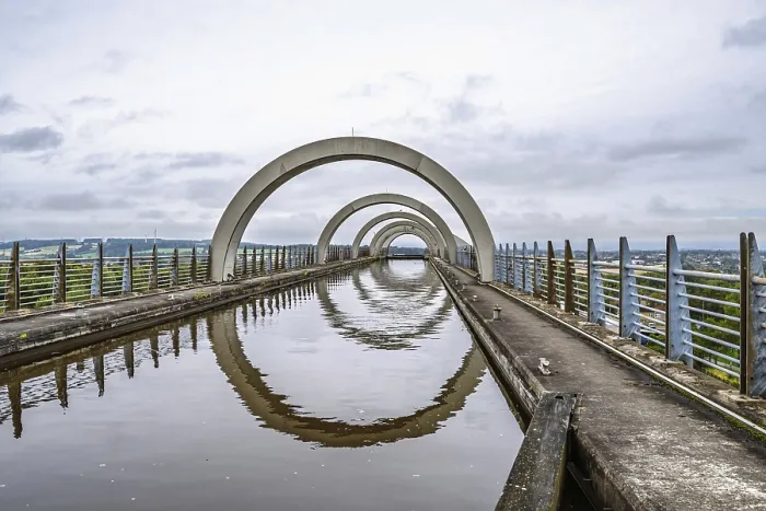 Gerahmter Druck : Falkirk Wheel, Forth und Clyde Canal Gerahmter Druck : Falkirk Wheel, Forth und Clyde Canal