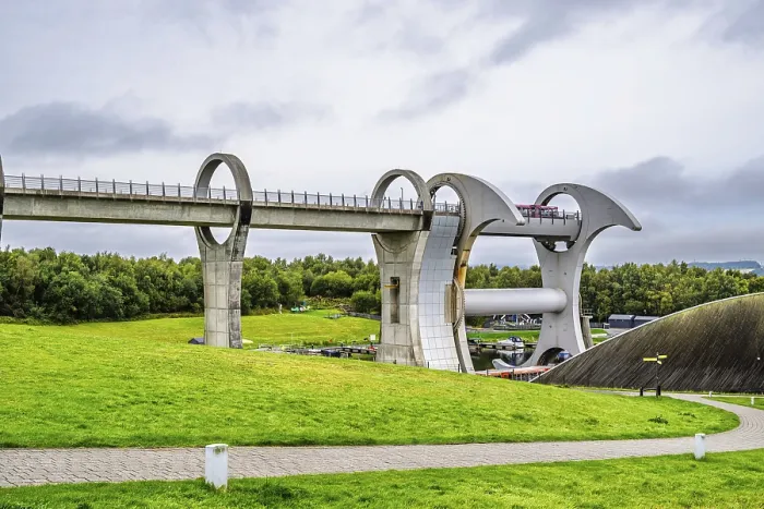 Gerahmter Druck : Falkirk Wheel, Forth und Clyde Canal Gerahmter Druck : Falkirk Wheel, Forth und Clyde Canal