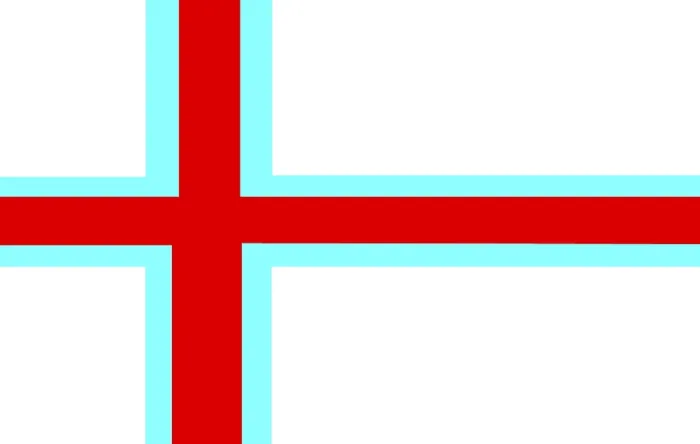 Gerahmter Druck : Flagge der Färöer Inseln Gerahmter Druck : Flagge der Färöer Inseln
