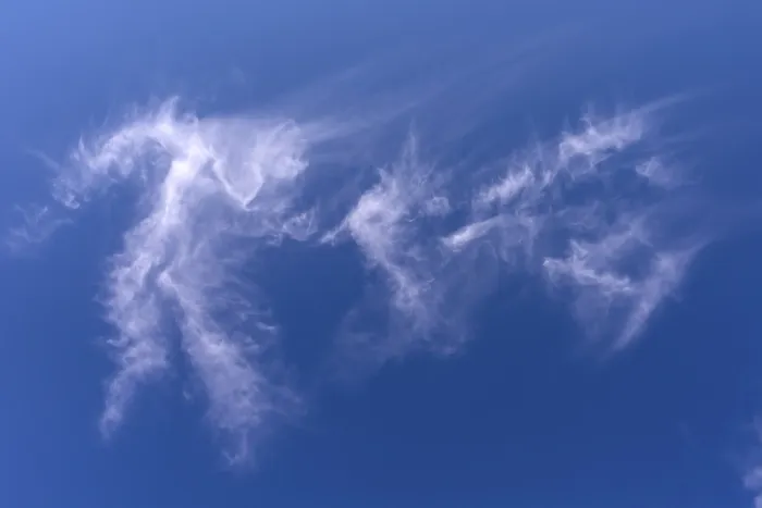 Gerahmter Druck : Federwolken (Cirrus), Deutschland.