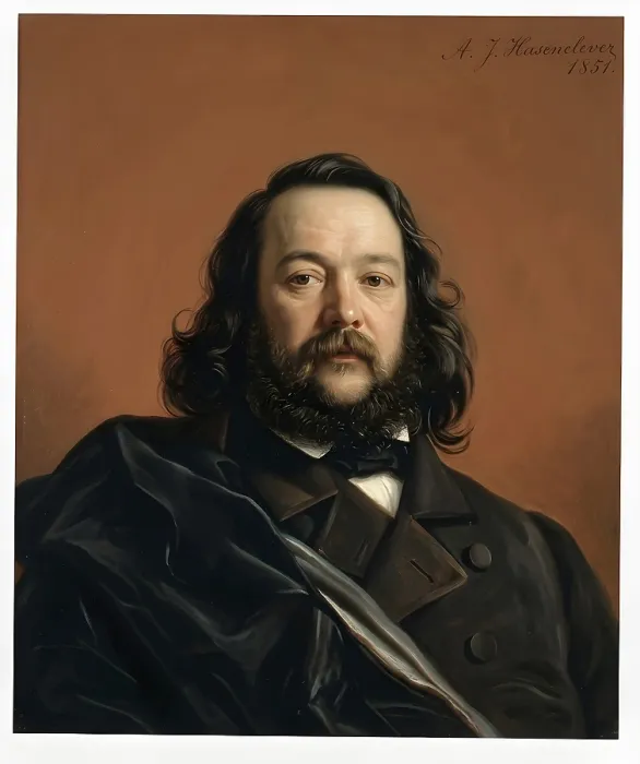 Gerahmter Druck : Ferdinand Freiligrath, Portrait. Gerahmter Druck : Ferdinand Freiligrath, Portrait.