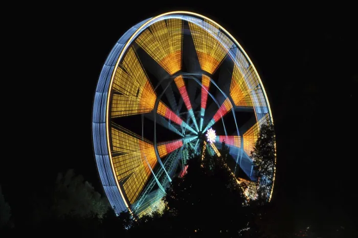 Gerahmter Druck : Riesenrad bei Nacht Gerahmter Druck : Riesenrad bei Nacht