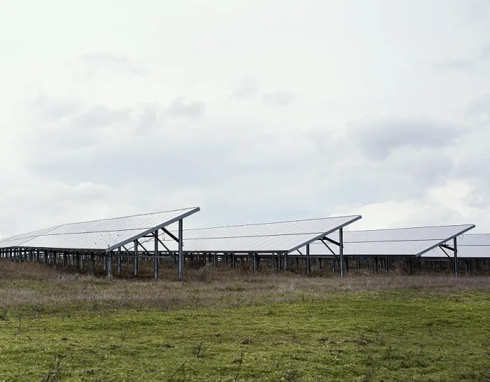 Gerahmter Druck : Feld mit vielen Solarpaneelen Gerahmter Druck : Feld mit vielen Solarpaneelen