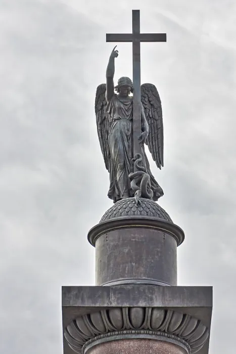 Gerahmter Druck : Figur auf der Alexander-Säule, RSt Gerahmter Druck : Figur auf der Alexander-Säule, RSt