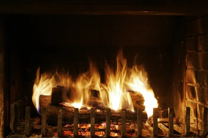 Gerahmter Druck : Fireplace Gerahmter Druck : Fireplace