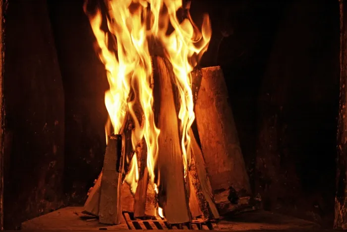 Gerahmter Druck : Fireplace Gerahmter Druck : Fireplace