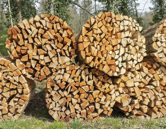 Gerahmter Druck : Holzhaufen Gerahmter Druck : Holzhaufen