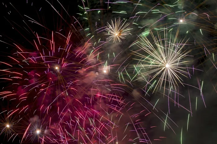 Gerahmter Druck : Fireworks Gerahmter Druck : Fireworks