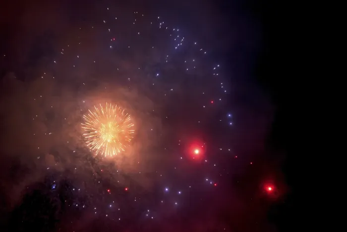 Gerahmter Druck : Fireworks Gerahmter Druck : Fireworks