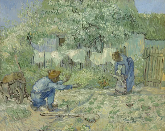 Gerahmter Druck : Erste Schritte, nach Millet (1890) Gerahmter Druck : Erste Schritte, nach Millet (1890)