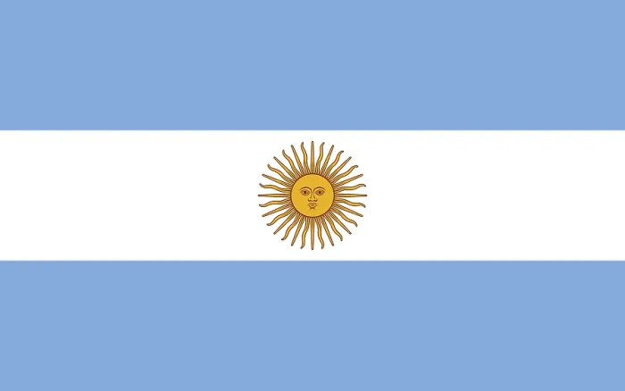 Gerahmter Druck : Flagge Argentiniens, Vektorillustration.