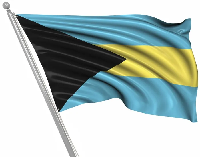 Gerahmter Druck : Flagge der Bahamas, Dies ist ein computer generiertes und 3D-gerendertes Bild. Gerahmter Druck : Flagge der Bahamas, Dies ist ein computer generiertes und 3D-gerendertes Bild.