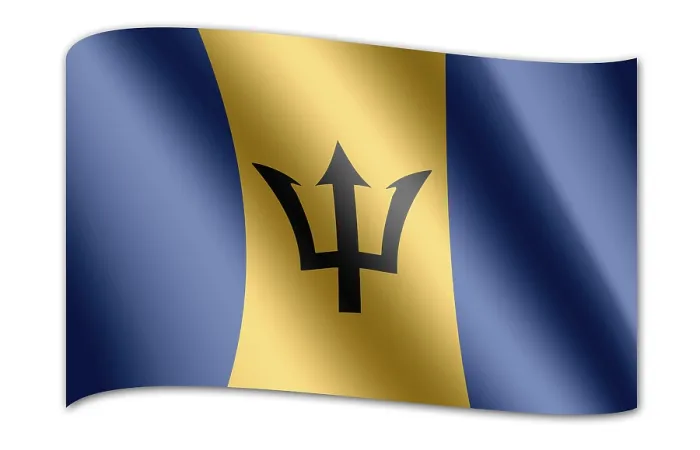 Gerahmter Druck : Flagge von Barbados Gerahmter Druck : Flagge von Barbados
