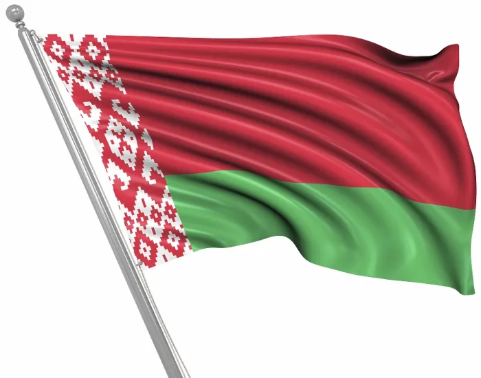 Gerahmter Druck : Flagge von Weißrussland, Dies ist ein computer generierter und 3D-gedrehter Bild. Gerahmter Druck : Flagge von Weißrussland, Dies ist ein computer generierter und 3D-gedrehter Bild.
